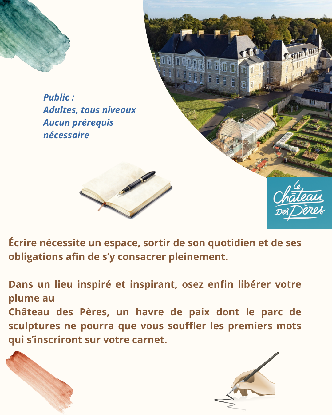 Le Château des Pères, un havre de paix pour écrire
